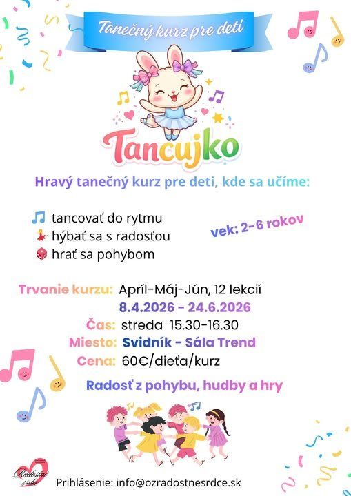 Tancujko – tanečný kurz pre deti Svidník